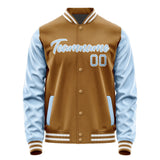 Custom Khaki Light Blue Jacket JA2222082218B21808