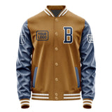 Custom Khaki Blue Jacket JA222210221818101018