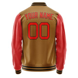 Custom Khaki Orange Red Jacket JA2222122217B21712