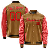 Custom Khaki Orange Red Jacket