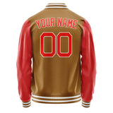 Custom Khaki Orange Red Jacket JA2222122218B21812