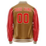 Custom Khaki Orange Red Jacket JA2222122218B31812