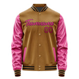 Custom Khaki Pink Jacket JA2222132217B21713