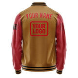 Custom Khaki Red Jacket JA222214221717141417