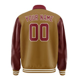 Custom Khaki Crimson Red Jacket