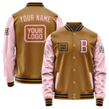 Custom Khaki Light Pink Jacket