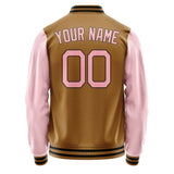 Custom Khaki Light Pink Jacket JA2222212217B21721