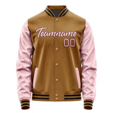 Custom Khaki Light Pink Jacket JA2222212217B21721