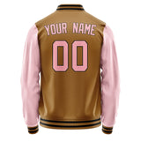 Custom Khaki Light Pink Jacket JA2222212217B31721