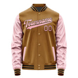 Custom Khaki Light Pink Jacket JA2222212217B31721