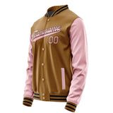 Custom Khaki Light Pink Jacket JA2222212217B31721