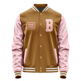 Custom Khaki Light Pink Jacket JA222221221818212118