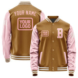 Custom Khaki Light Pink Jacket JA222221221818212118