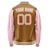 Custom Khaki Light Pink Jacket JA2222212218B21821