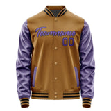 Custom Khaki Light Purple Jacket JA2222232217B21723