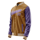 Custom Khaki Light Purple Jacket JA2222232218B31823