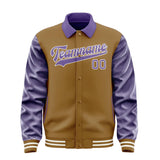 Custom Khaki Light Purple Jacket
