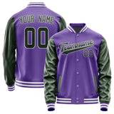Custom Light Purple Dark Green Jacket