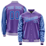 Custom Light Purple Sky Blue Jacket