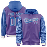 Custom Light Purple Sky Blue Jacket