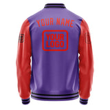 Custom Light Purple Orange Red Jacket JA232312231717121217