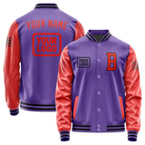 Custom Light Purple Orange Red Jacket