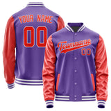 Custom Light Purple Orange Red Jacket