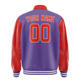 Custom Light Purple Orange Red Jacket