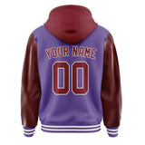 Custom Light Purple Crimson Red Jacket