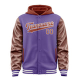 Custom Light Purple Coral Red Jacket