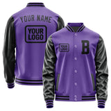 Custom Light Purple Black Jacket