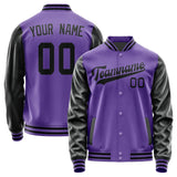 Custom Light Purple Black Jacket