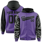 Custom Light Purple Black Jacket