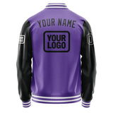 Custom Light Purple Black Jacket JA232317231818171718