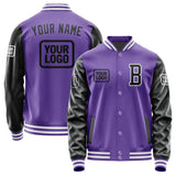 Custom Light Purple Black Jacket