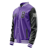Custom Light Purple Black Jacket JA232317231818171718