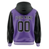 Custom Light Purple Black Jacket