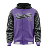 Custom Light Purple Black Jacket