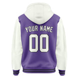 Custom Light Purple White Jacket