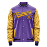 Custom Light Purple Yellow Jacket JA2323192317B31719