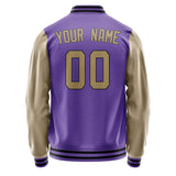 Custom Light Purple Light Khaki Jacket JA2323252317B31725