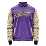 Custom Light Purple Light Khaki Jacket JA2323252317B31725