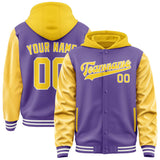 Custom Light Purple Gold Jacket