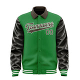 Custom Emerald Green Brown Jacket