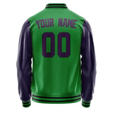 Custom Emerald Green Purple Jacket JA2424072417B31707