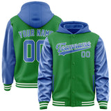 Custom Emerald Green Sky Blue Jacket