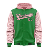 Custom Emerald Green Light Pink Jacket