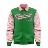 Custom Emerald Green Light Pink Jacket