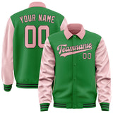 Custom Emerald Green Light Pink Jacket