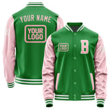 Custom Emerald Green Light Pink Jacket